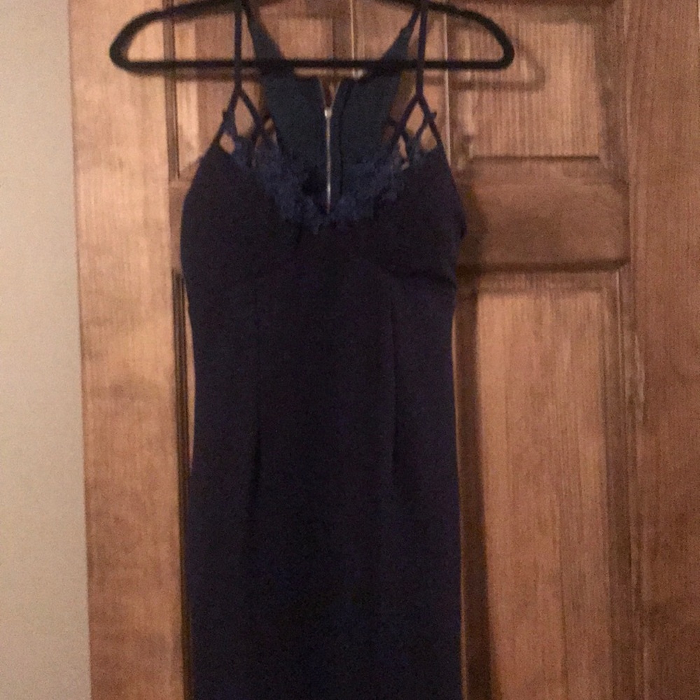 Navy lacy dress. Hello Molly